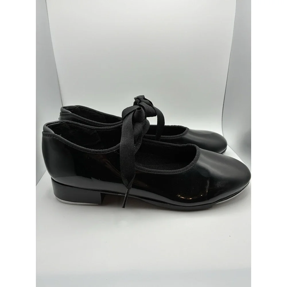 CAPEZIO  ~ JR. Tyette Tap Shoe ~ Adult ~ Size 8 M ~ Black Patent